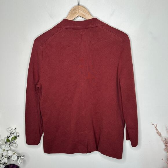 J. CREW Two Button Sweater Blazer Toasted Red Sz M {3P10} - Picture 4 of 7